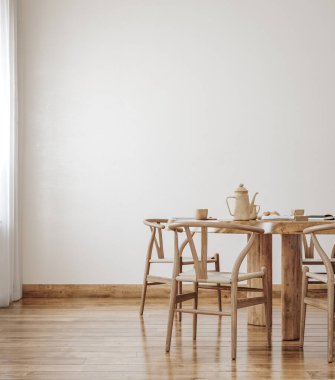 Çiftlik odasının iç tarafındaki duvar modeli, 3D.