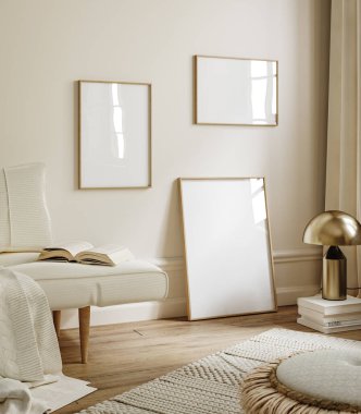 Çerçeve modellemesi modern ev içi arka plan, 3D canlandırma