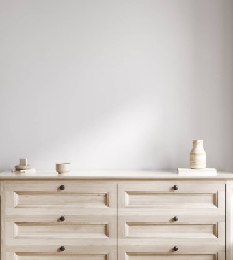 Minimalist modern oda iç mimarisi, İskandinav tarzı, 3D görüntüleme