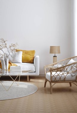 Ev yapımı, iç mimari, İskandinav tarzı, 3D görüntüleme