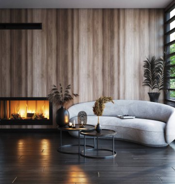 Modern Koyu Ev İç mimarisi, 3D oluşturma