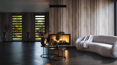 Modern Koyu Ev İç mimarisi, 3D oluşturma