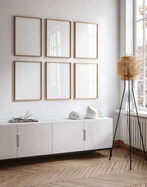 Modern ev modelleme iç plan, 3d oluşturma