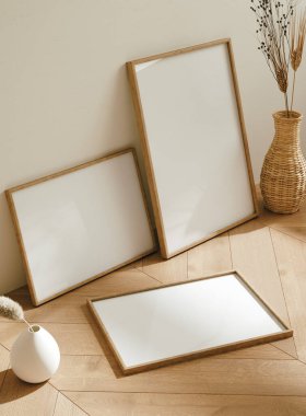Çerçeveyi ev içi arka plan, Boho biçimi, 3d biçiminde kapat
