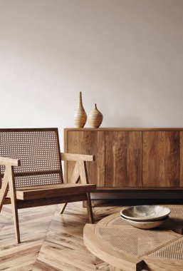 Minimalist göçebe iç plan, 3D görüntüleme