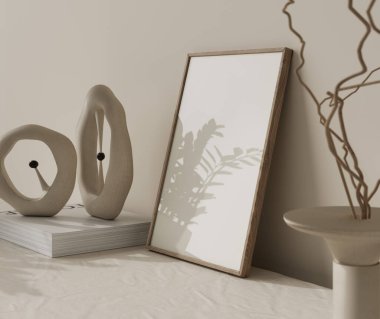 Çerçeveyi ev içi arka planda kapat, 3d görüntüle