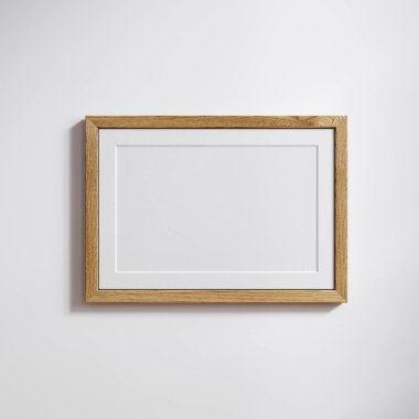 Mokup poster çerçeve yakın, 3x5 kağıt oranı, 3d oluşturma