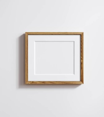 Mokup poster çerçeve yakın, 10x12 kağıt oranı, 3D render