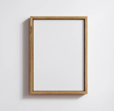 Framed floated canvas mockup close up, A paper size, ISO ratio, 3d render