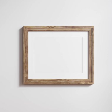 Dikey maket poster çerçevesi, 3x4 kağıt oranı, 3d oluşturma