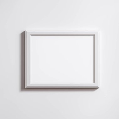 Beyaz ahşap çerçeve, yakın çekim, 3D görüntüleme