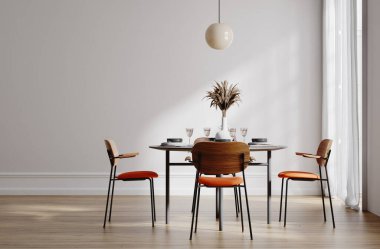 Ev içi çerçeve modeli, rahat modern mutfak iç mimarisi, 3D görüntüleme