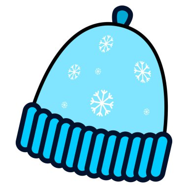 Kar taneli açık mavi başlık