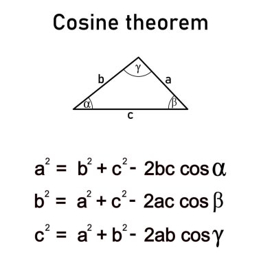 Genel bir üçgenin trigonometrisi - kosinüs teoremi