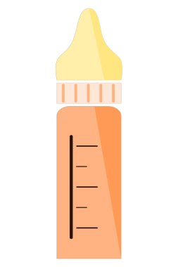 Simge - emzik ile turuncu bebek şişesi