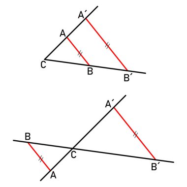 Eşkenar C ile paralel doğruların eşitliği