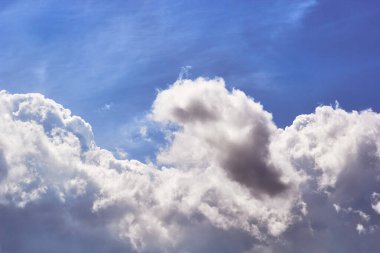 Beautiful sky background. Blue sky and white clouds.