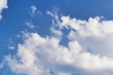 Blue sky and white clouds. Beautiful sky background.