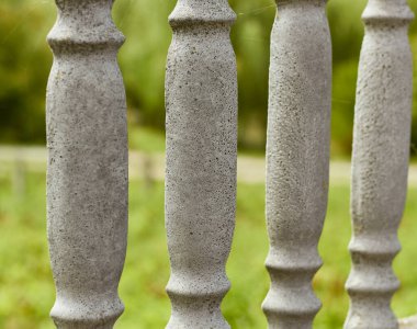 Old Stylish Concrete Railing Balusters.