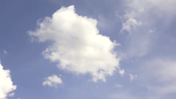 Cerul Albastru Nori Albi Frumusețe Cerească — Videoclip de stoc