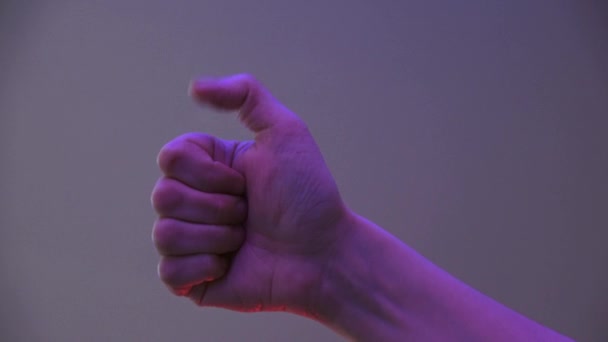 Палец Подними Палец Хорошо — стоковое видео