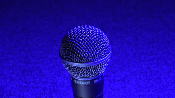 Microfone Shure Sm58 Microfone Áudio — Vídeo de Stock