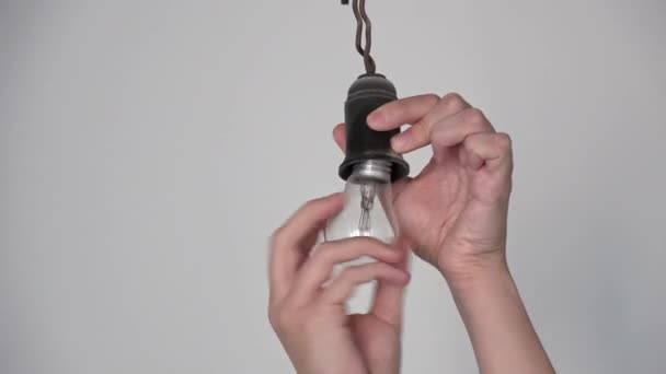 Torsion Ampoule Incandescence Ampoule Électrique Torsion Pas Une Ampoule Incandescence — Video