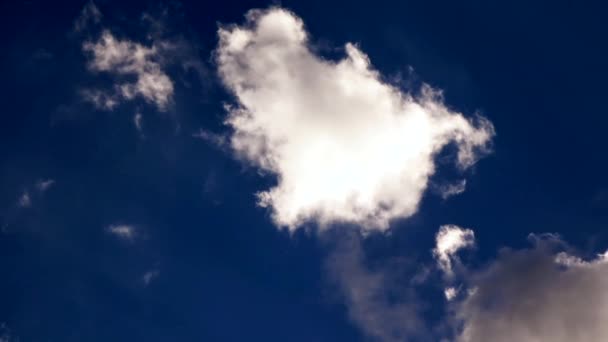 Błękitne Niebo Białe Chmury — Wideo stockowe