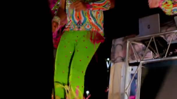 Cagliari Σαρδηνία Ιταλία Jul 2023 Όμορφος Χορευτής Τυπικών Βραζιλιάνικων Χορών — Αρχείο Βίντεο