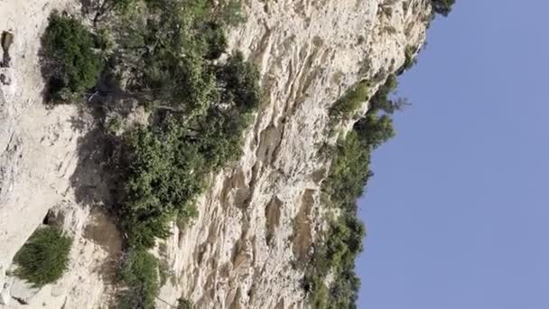 Кальяри Сардиния Италия Aug 2023 Baunei Beach Sardinia Italy Crystal — стоковое видео