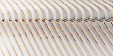 Paralel çizgiler kurdele arkaplan parlak eğriler Soyut modern şekil 3d illüstrasyon