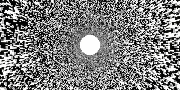 Современный Абстрактный Неоновый Свет Трубы Пиксельная Дыра Иллюстрация — стоковое фото