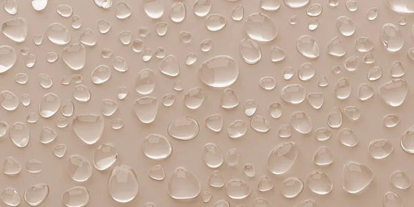 ガラスの水滴雨の3Dイラストの後のガラスの雨滴 — ストック写真