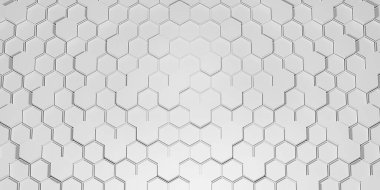 Altıgen soyut arkaplan modern altıgen sahne bal peteği deseni arkaplan 3 boyutlu illüstrasyon