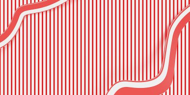 Çizgiler ve kurdele arkaplan Eğlenceli parlak renkler 3D illüstrasyon