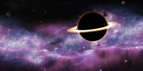 Μαύρες Τρύπες Hawking Ακτινοβολία Βαρυτικά Πεδία Κβάζαρ Στρεβλωμένο Χωροχρόνο Ορίζοντες — Φωτογραφία Αρχείου