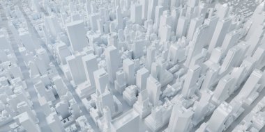 model city new york usa map tall buildings 3d illustration clipart