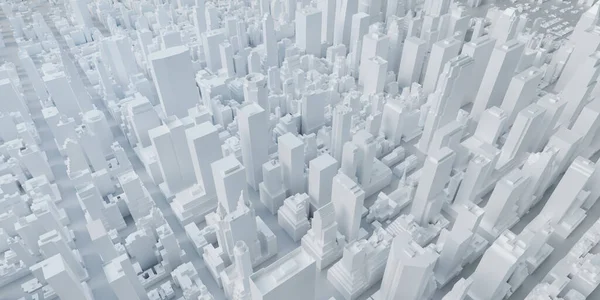 Modelo Ciudad Nueva York Usa Mapa Edificios Altos Ilustración — Foto de Stock