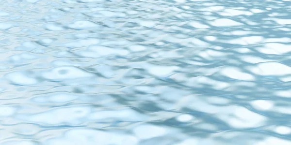 水面の波紋が太陽光を反射3Dイラスト — ストック写真