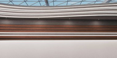 Müze sergisi sahne galerisi sahne 3 boyutlu görüntü