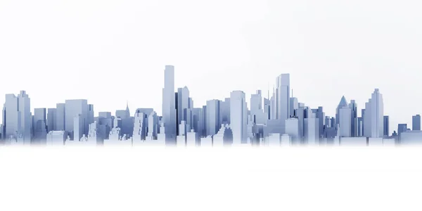 stock image cityscape architecture panorama landscape downtown tall building big city side view 3D illustration
