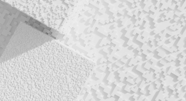 Kocka Pixel Textúra Pixel Minta Tapéta Fehér Geometriai Mozaik Négyzet — Stock Fotó
