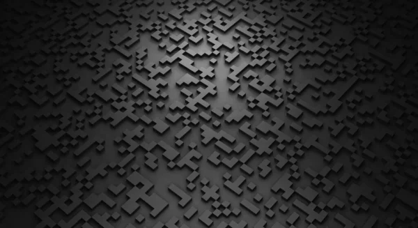 Izzó Pixel Kocka Textúra Háttér Pixel Minta Geometrikus Sötét Fekete — Stock Fotó