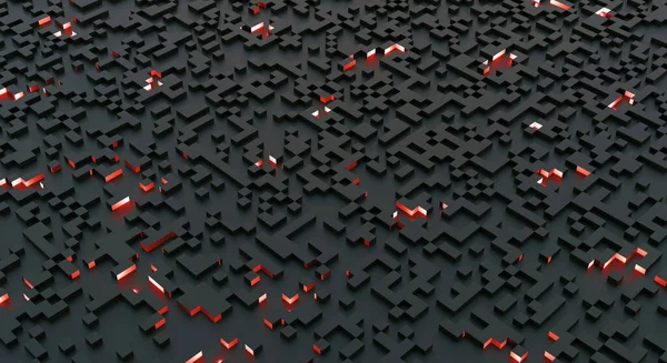 Izzó Pixel Kocka Textúra Háttér Pixel Minta Geometrikus Sötét Fekete — Stock Fotó