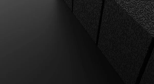 정육면체 텍스처 벽지검은 기하학적 모자이크 입방체 — 스톡 사진