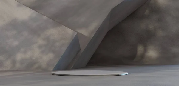 kavisli zemin kıvrımlı beton zemin arkaplan sahne arkaplan duvarları sahne podyum tabanlı podyum 3d görüntü