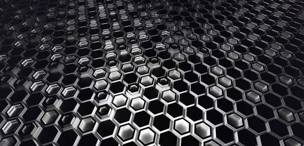 background technology texture hexagonal pixels Glossy block texture Chrome material 3D illustration