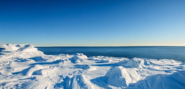 Kuzey kutbu Antarktika buz tabanı Iceberg 3D illüstrasyon