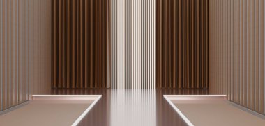 Sahne ürünleri ürün yerleştirme ürünleri arka plan modelleme ürünleri podyum zeminini ve duvar perdelerini görüntüle 3 d illüstrasyon