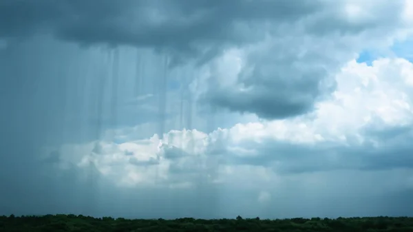 Дождь Облака Черное Небо Текстурированный Фон Панорамный Снимок Дождевых Облаков — стоковое фото